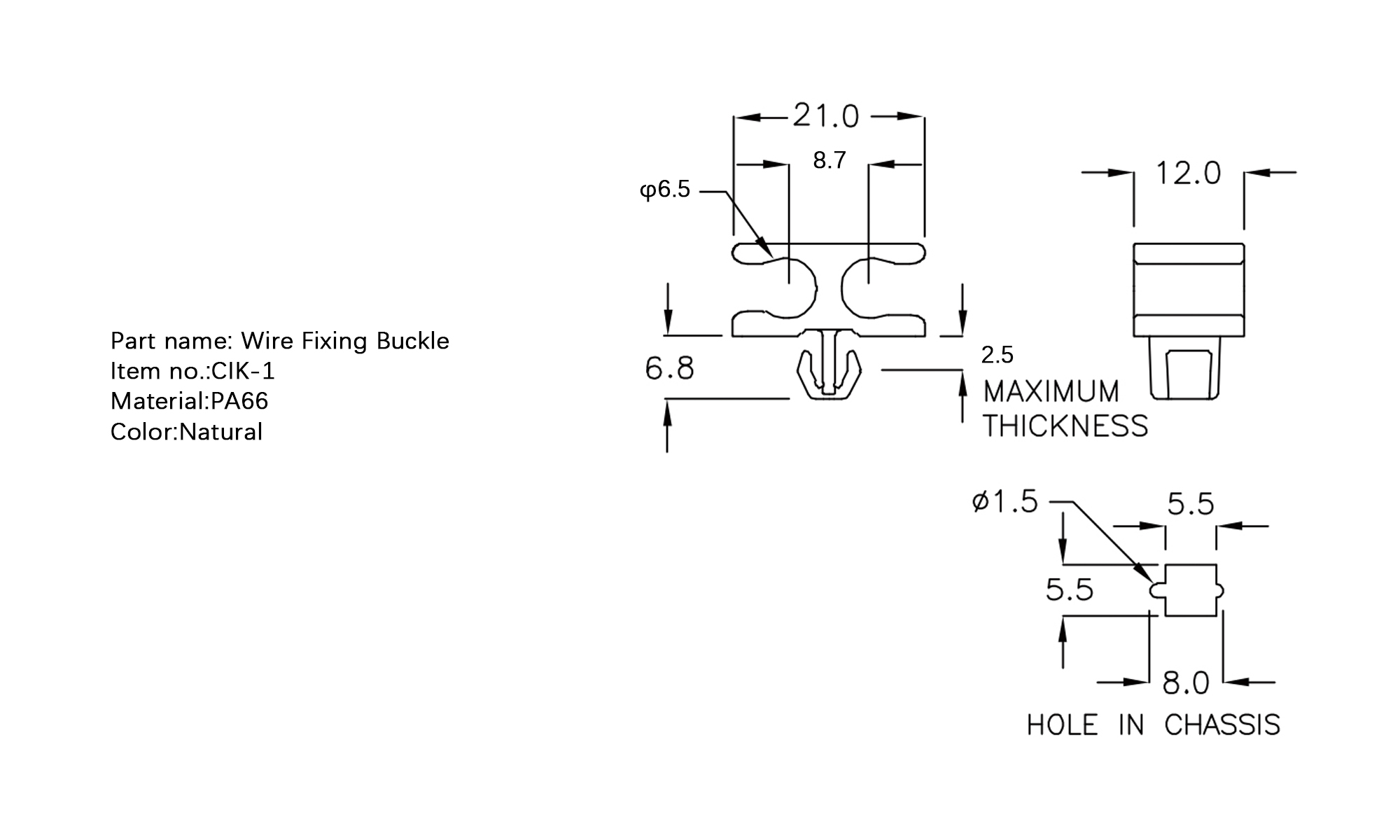 Wire Fixing Buckle CIK-21